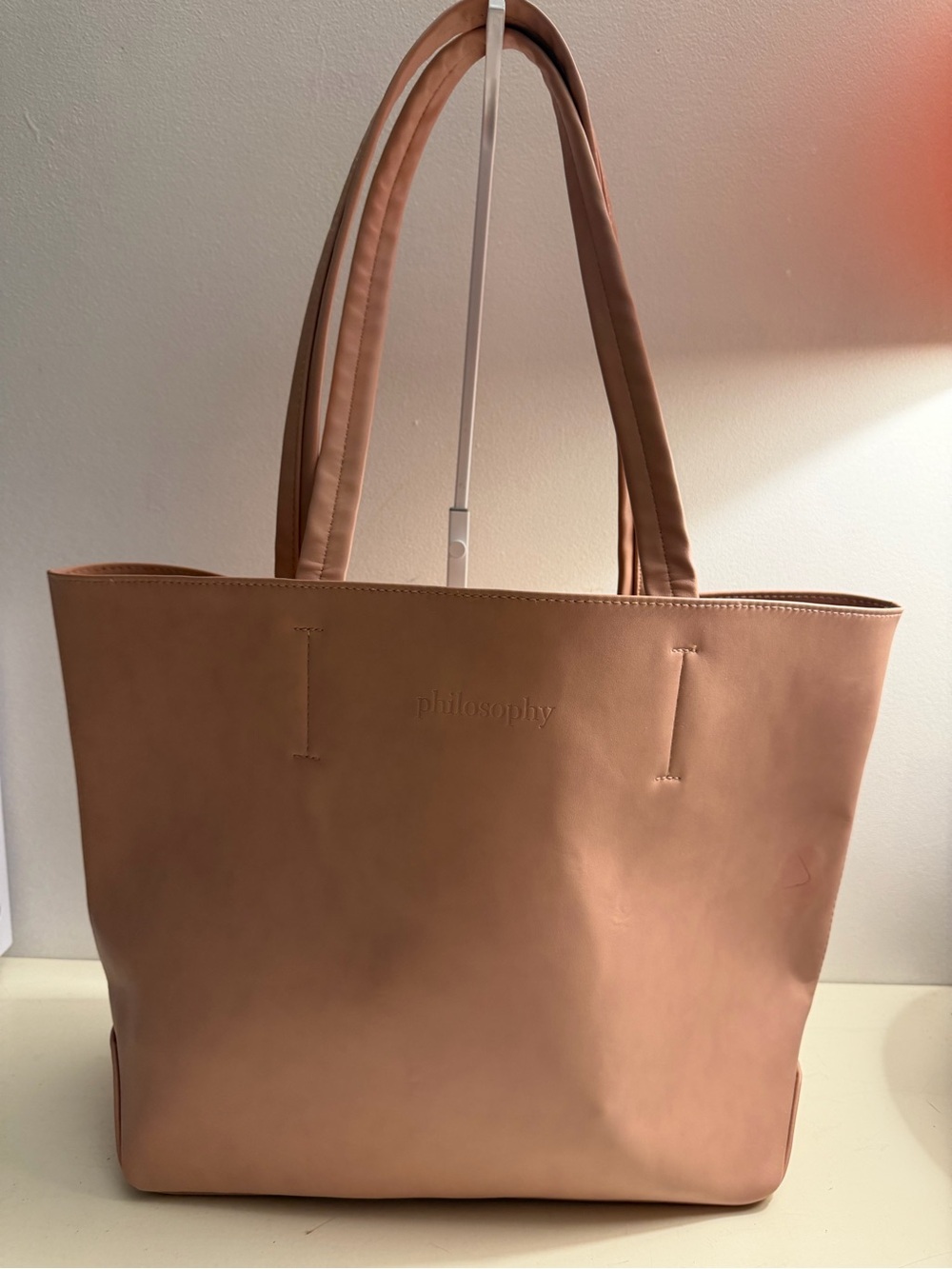 Philosophy blush pink tote